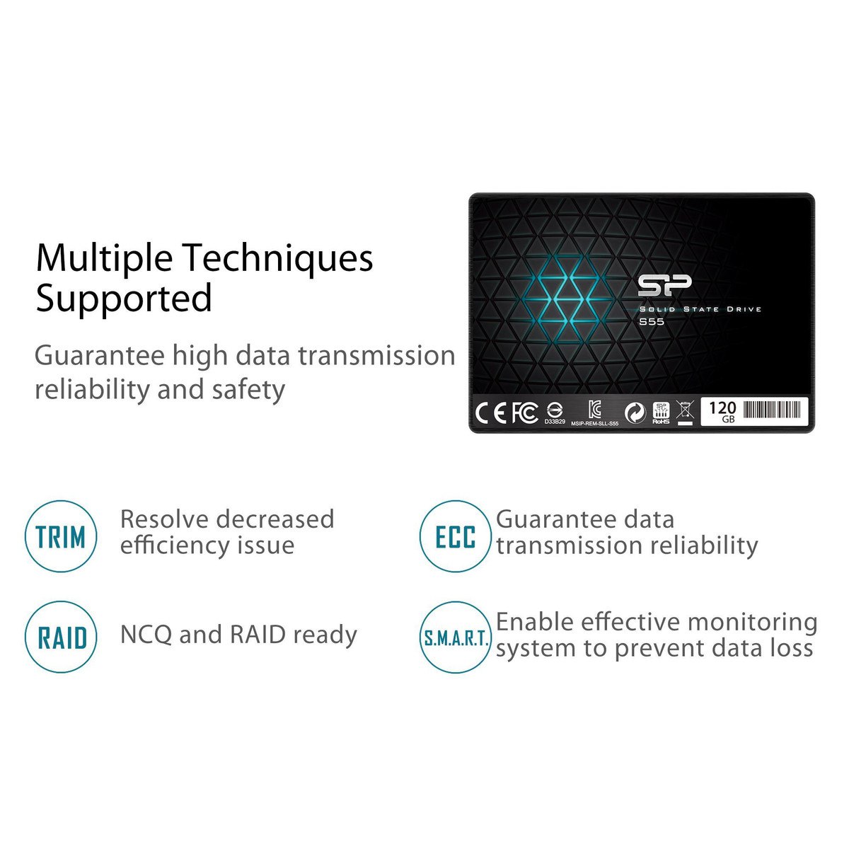 اس اس دی اینترنال سیلیکون پاور مدل Slim S55 ظرفیت 120 گیگابایت