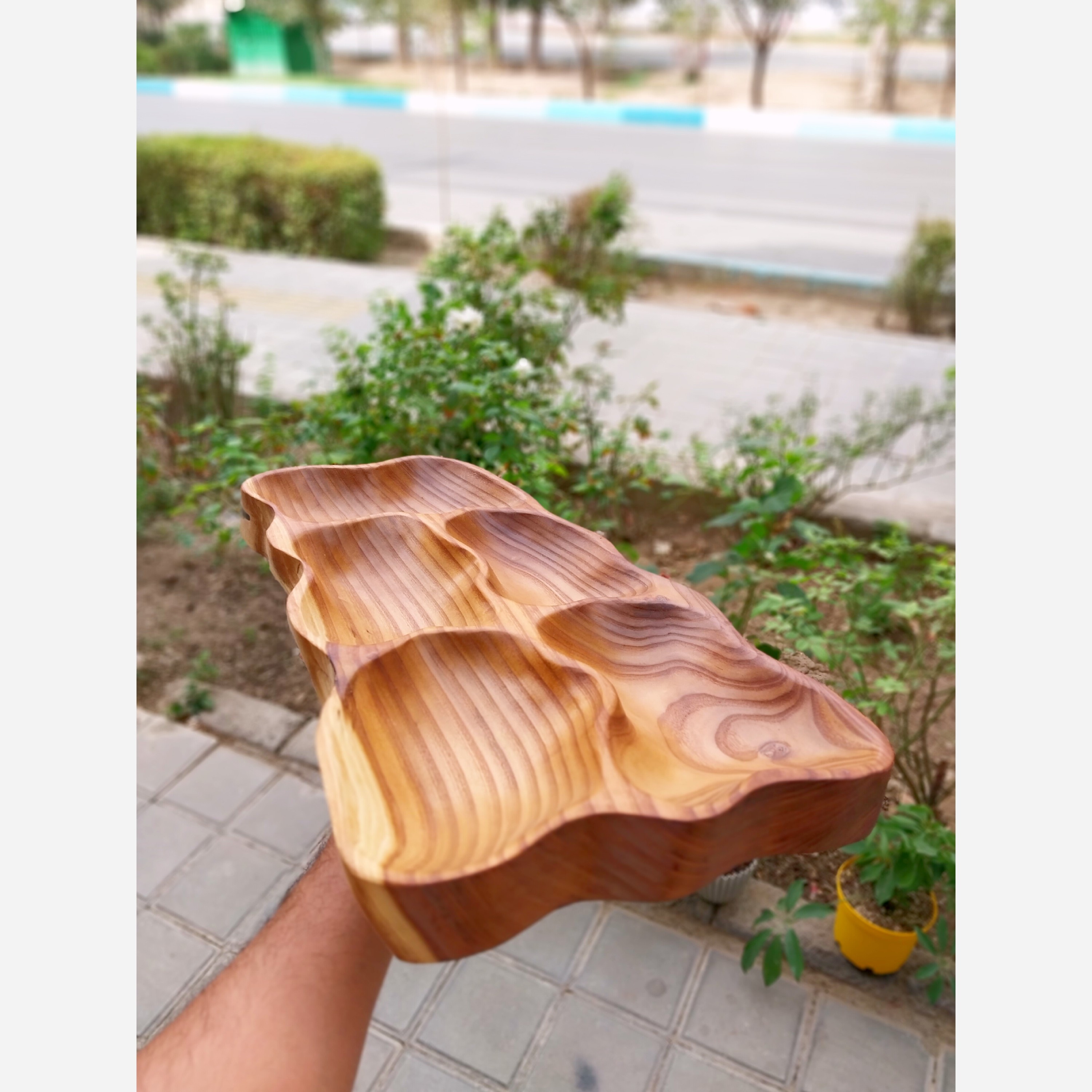 اردو خوری دست تراش چوب سنجد جدید