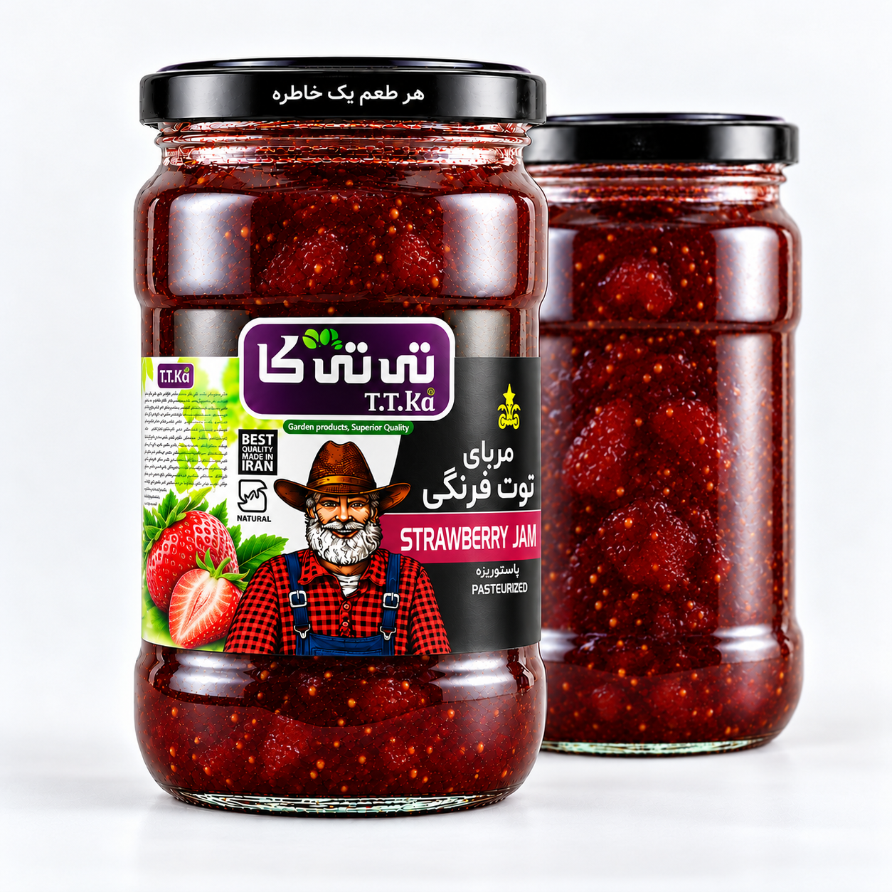 مربای توت فرنگی تی تی کا 6عددی