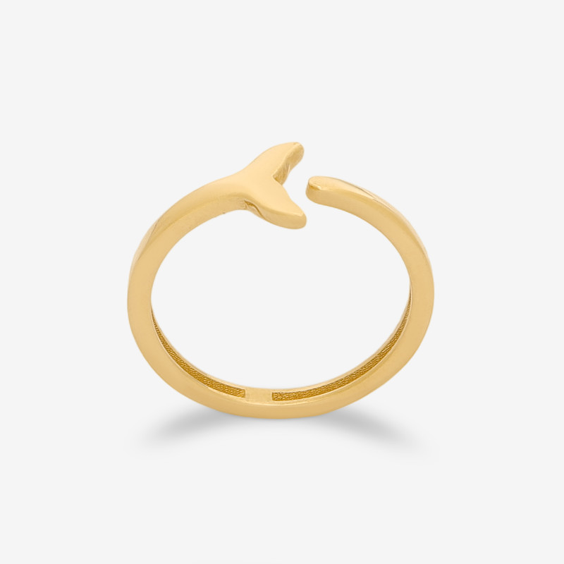 انگشتر طلا 18 عیار زنانه گلدم مدل R353022 دم والجدید