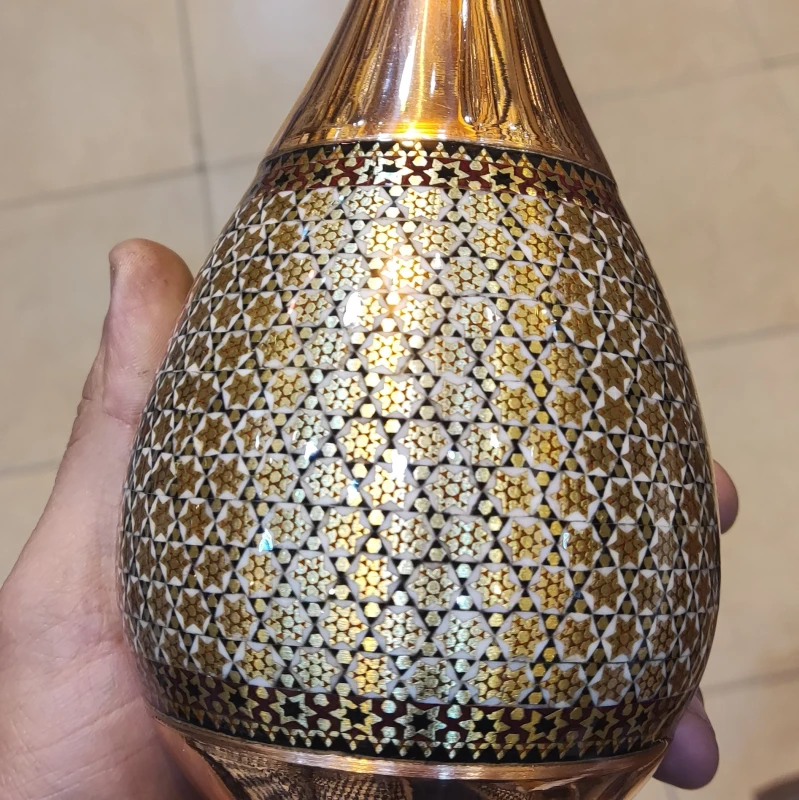 گلدان مس و خاتم ارتفاع 30