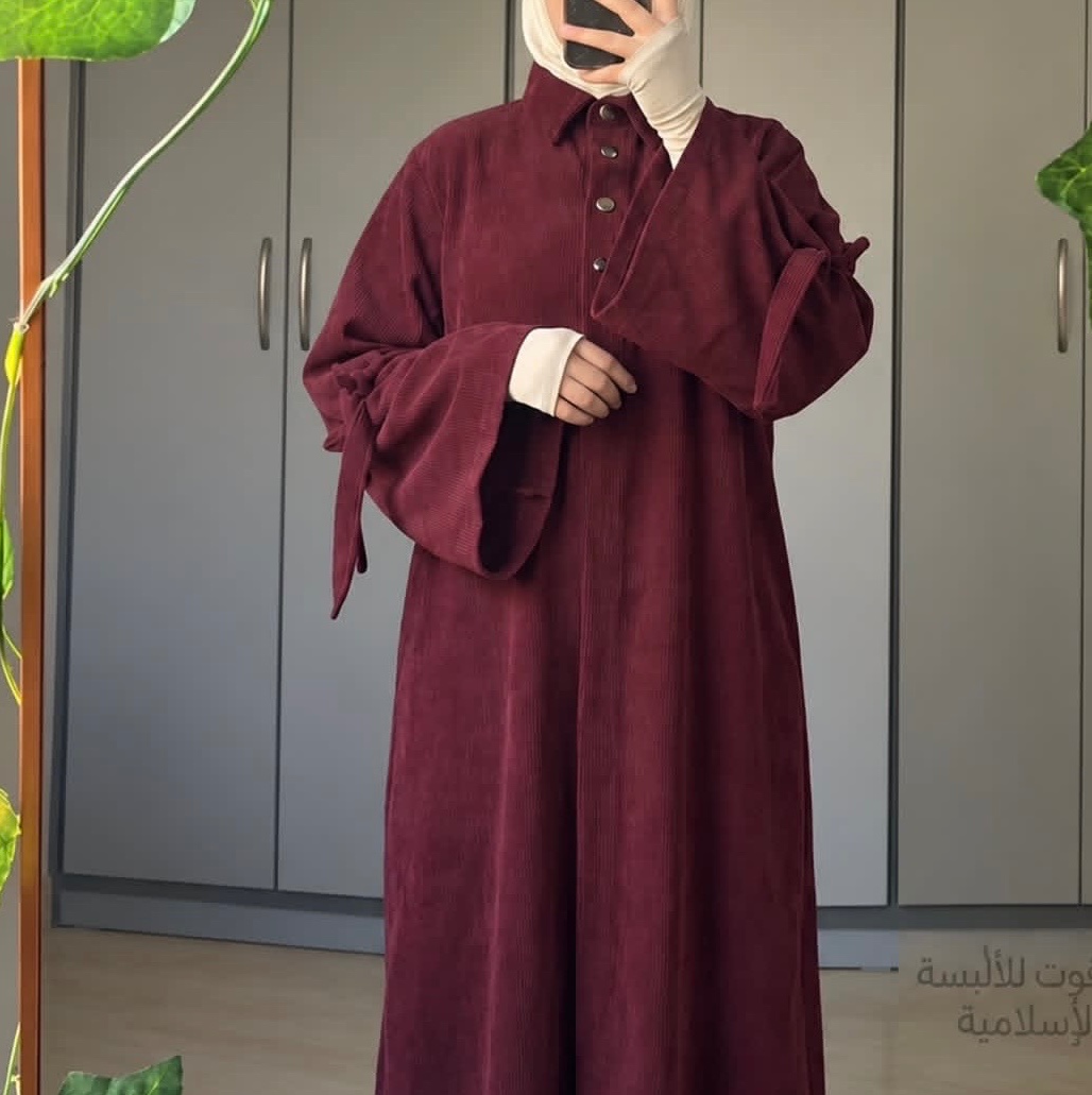 مانتو عبایی مخمل کبریتی سایزبندی کامل کد799جدید