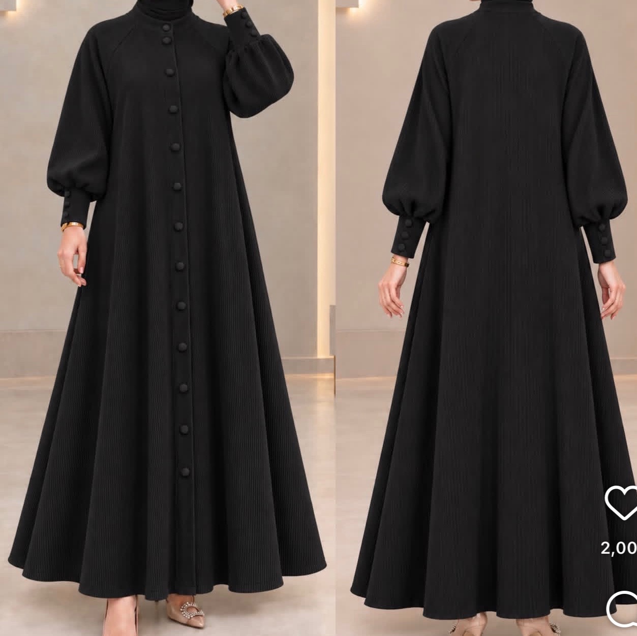 مانتو عبایی مخمل کبریتی شیک سایزبندی کامل