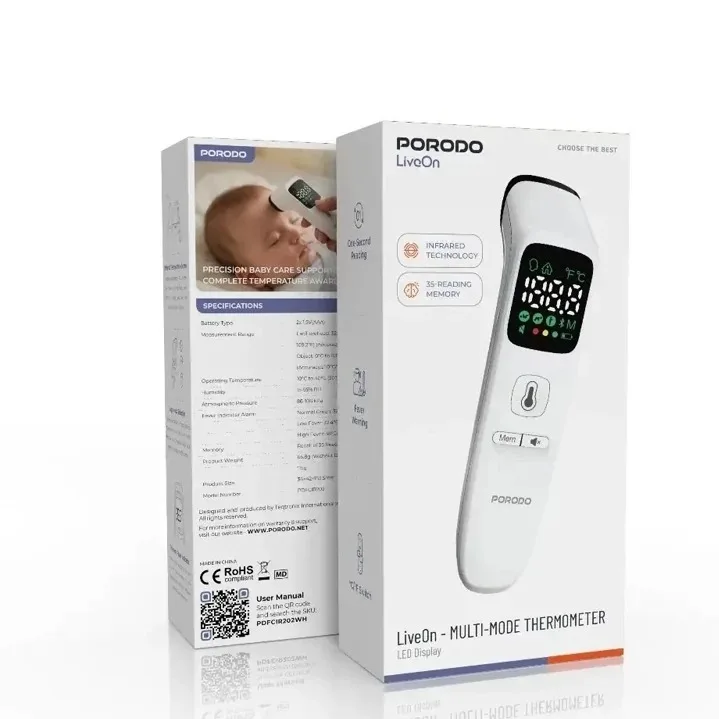 تب سنج دیجیتال پورودو مدل PDFCIR202WH Porodo LiveOnجدید