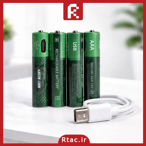باتری شارژی گرین لاین (GREEN LION) مدل AA 1800mAh - چهار عددیجدید