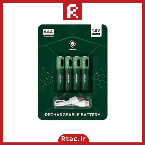 باتری شارژی گرین لاین (GREEN LION) مدل AA 1800mAh - چهار عددیجدید