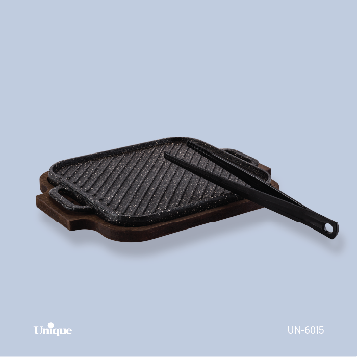 تابه گریل یونیک مدل مربع کوچک مجموعه 3 عددی کد UN-6015