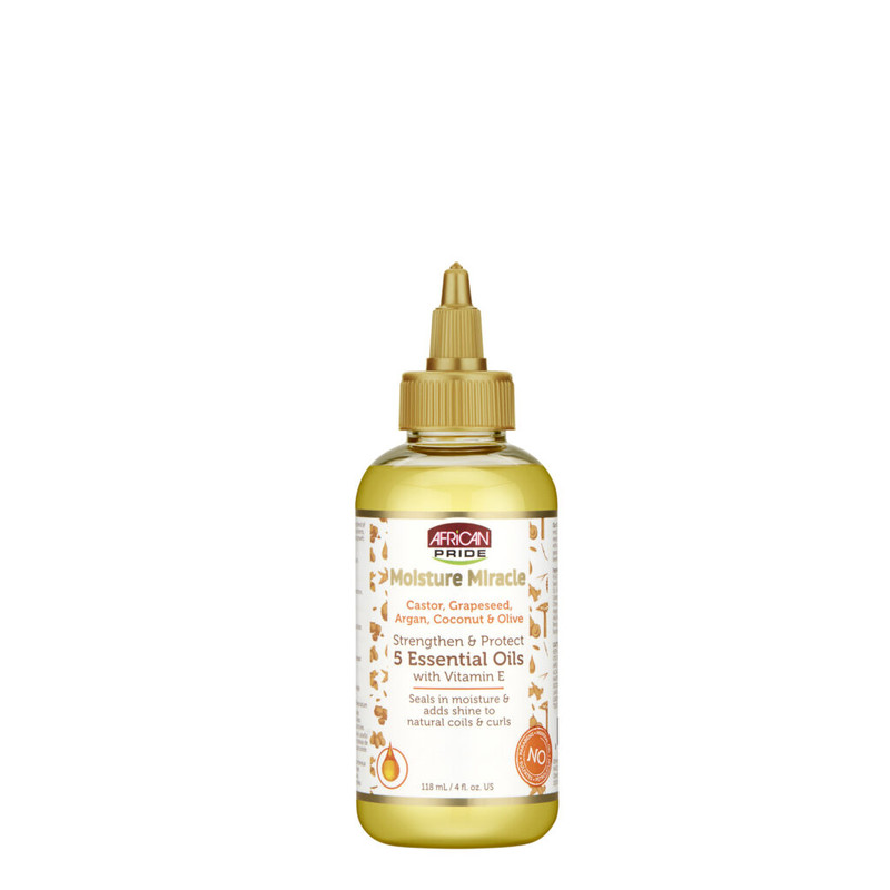 روغن مو آفریکن پراید مدل Moisture Miracle مناسب برای مو خشک و شکننده حجم 118 میلی لیترجدید