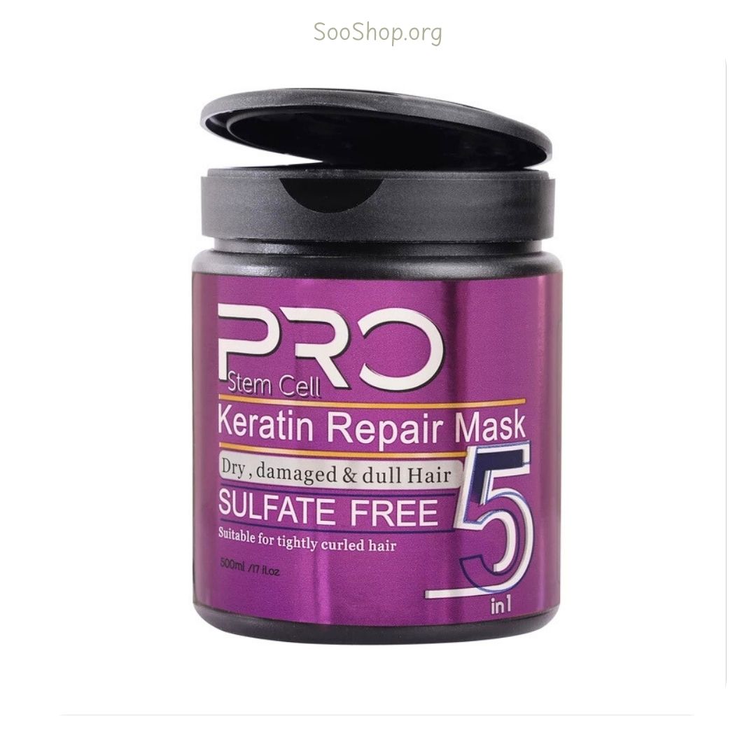 ماسک موی کاسهای استم سل مدل 5 کاره (بنفش) حجم 500 میل (اصل) | Stem Cell 5-in-1 Hair Mask 500ml