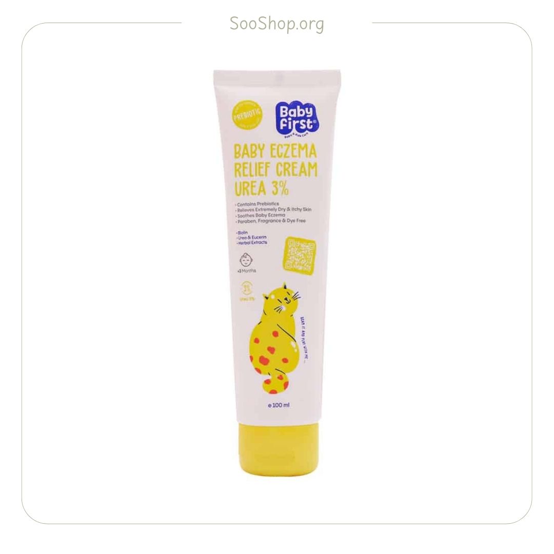 کرم نرم کننده کودک 3 درصد اوره و اوسرین بیبی فرست حجم 100 میلی لیتر Baby First Urea 3 Baby Eczema Relief Cream 100 ml