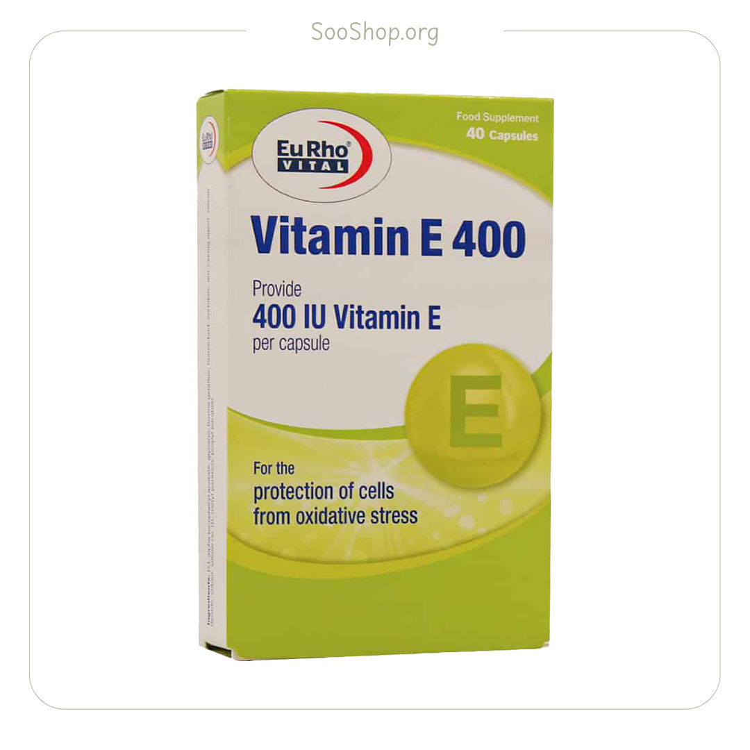 کپسول ویتامین E 400 یوروویتال – EuRho Vital Vitamin E 400 (40 Caps)