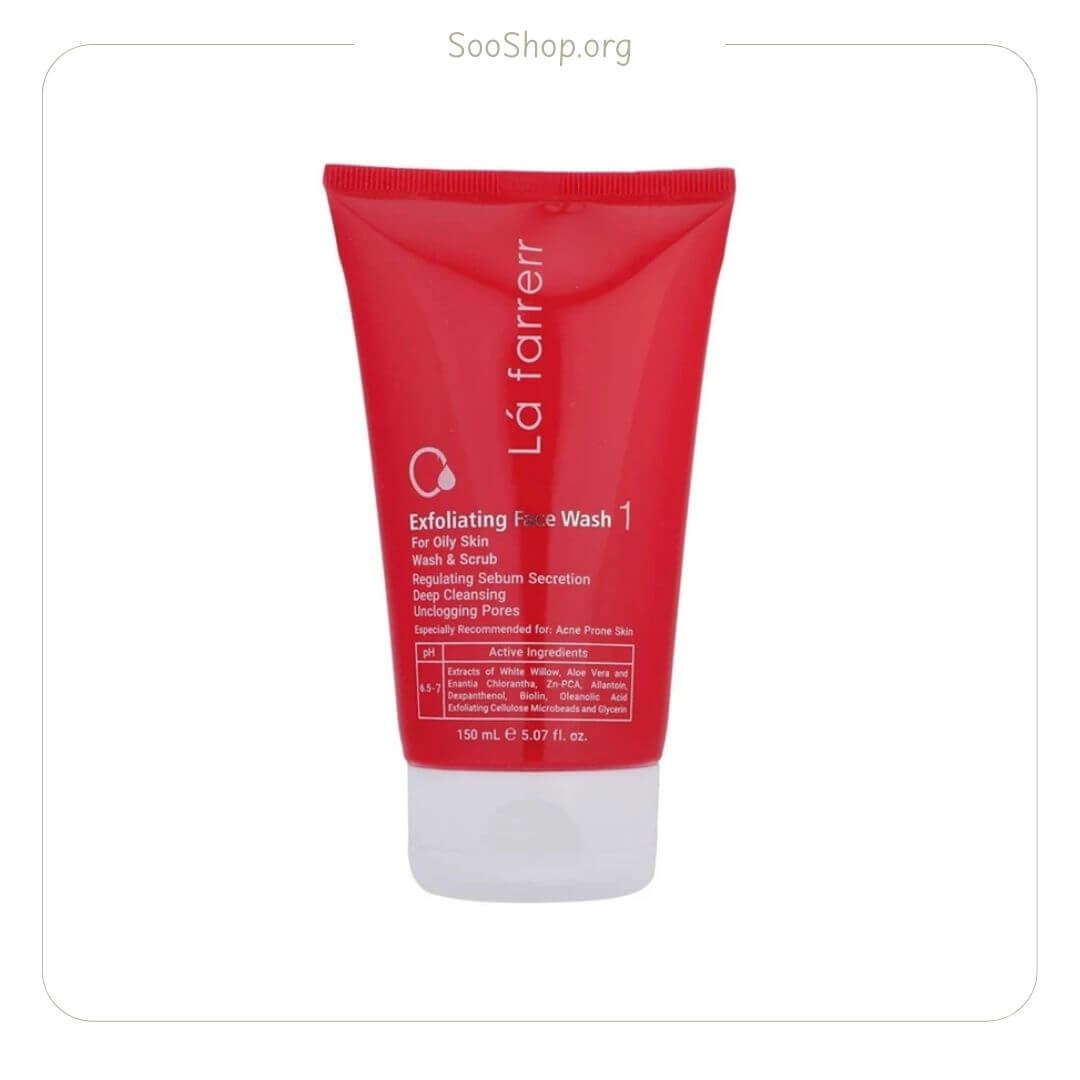 ژل شستشوی صورت لافارر شماره یک مخصوص پوست چرب و مستعد آکنه (اصل) | Lafarrerr Facial Cleansing Gel
