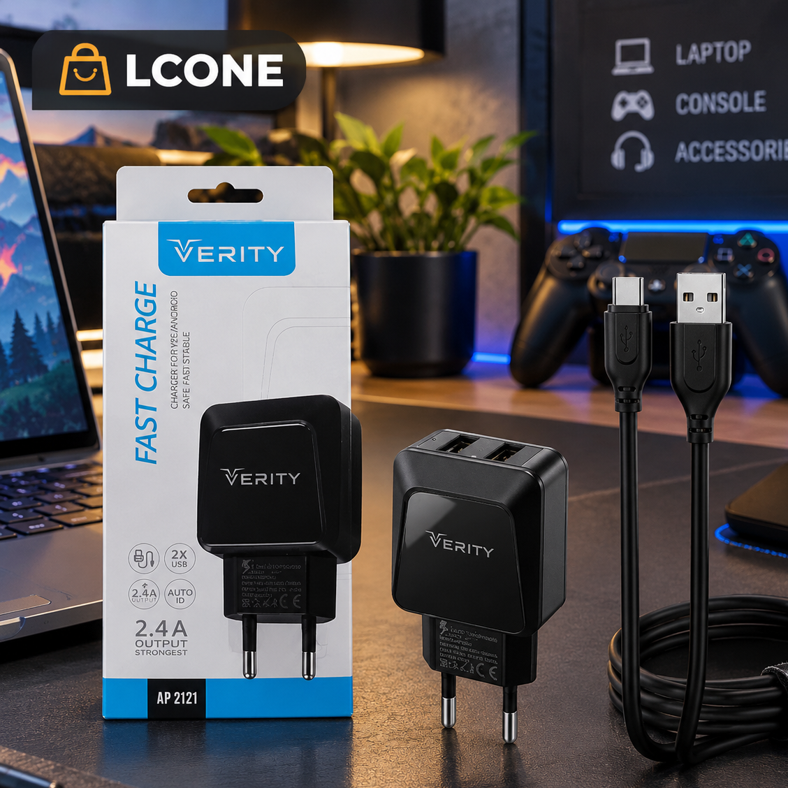 آداپتور دیواری Verity مدل AP 2121