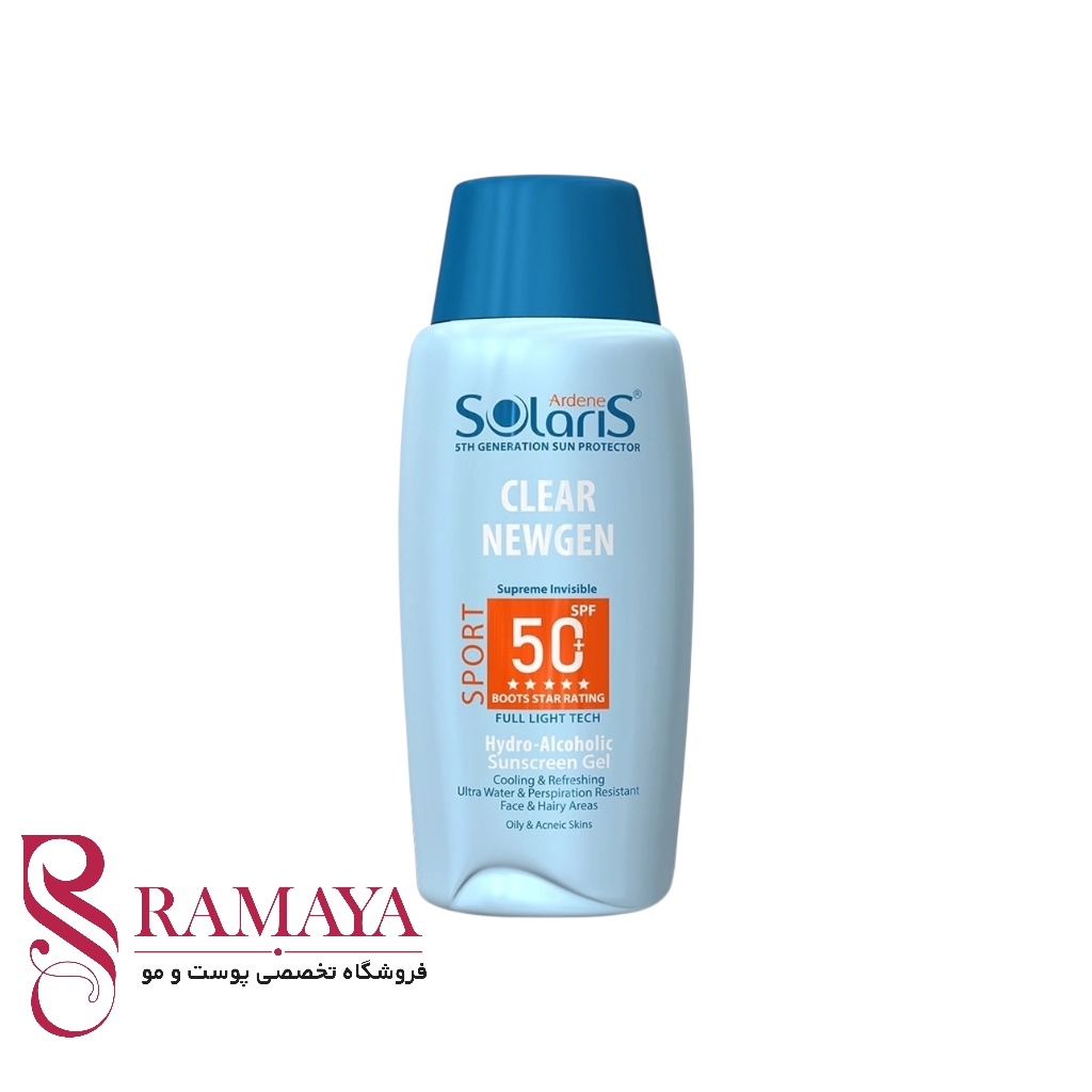 ژل هیدرا الکلی ضد آفتاب مناسب پوست های جوش دار spf50 سولاریس