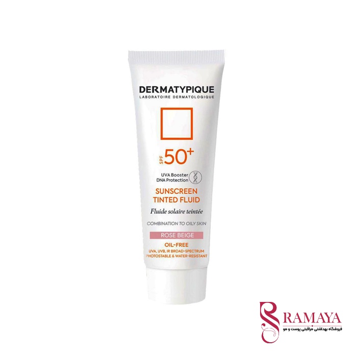 کرم ضد آفتاب رنگی رز بژ درماتیپیک پوست چرب SPF50+