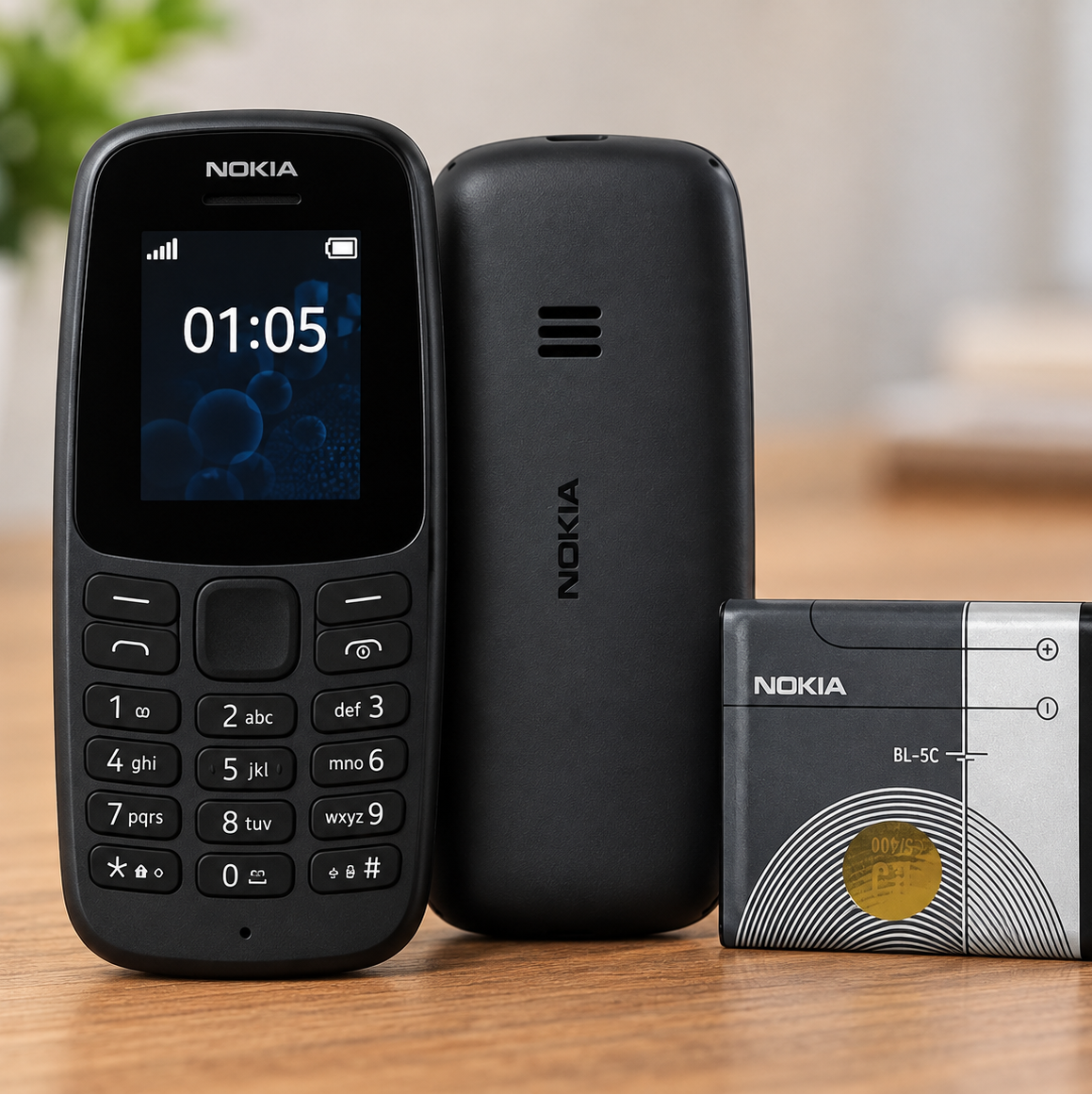 نوکیا 105 nokia + باتری تقویتی اضافه (ارسال سریع)جدید
