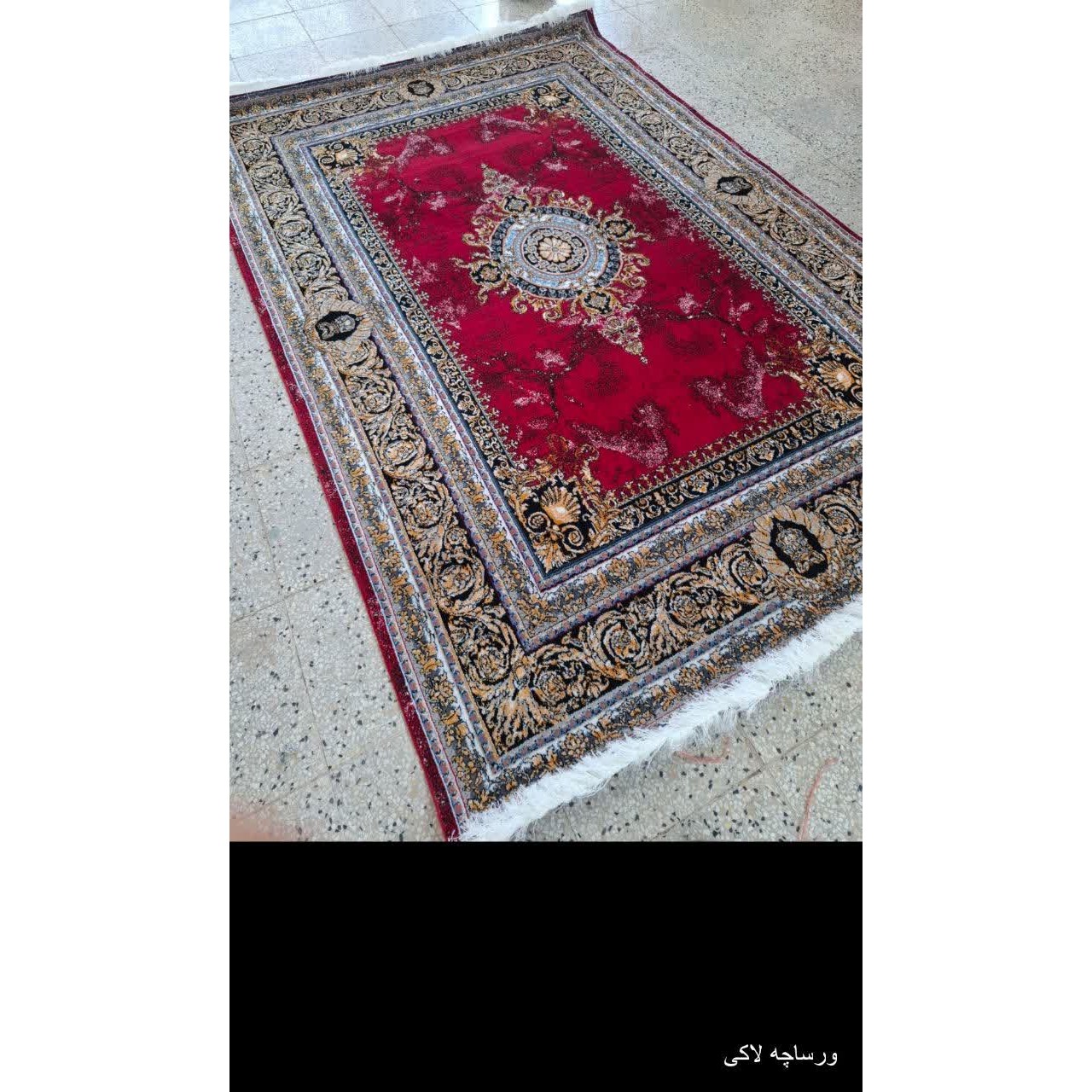 فرش ماشینی ورساچه لاکی 12 متری طرح 700شانه ورژن پس کرایه 