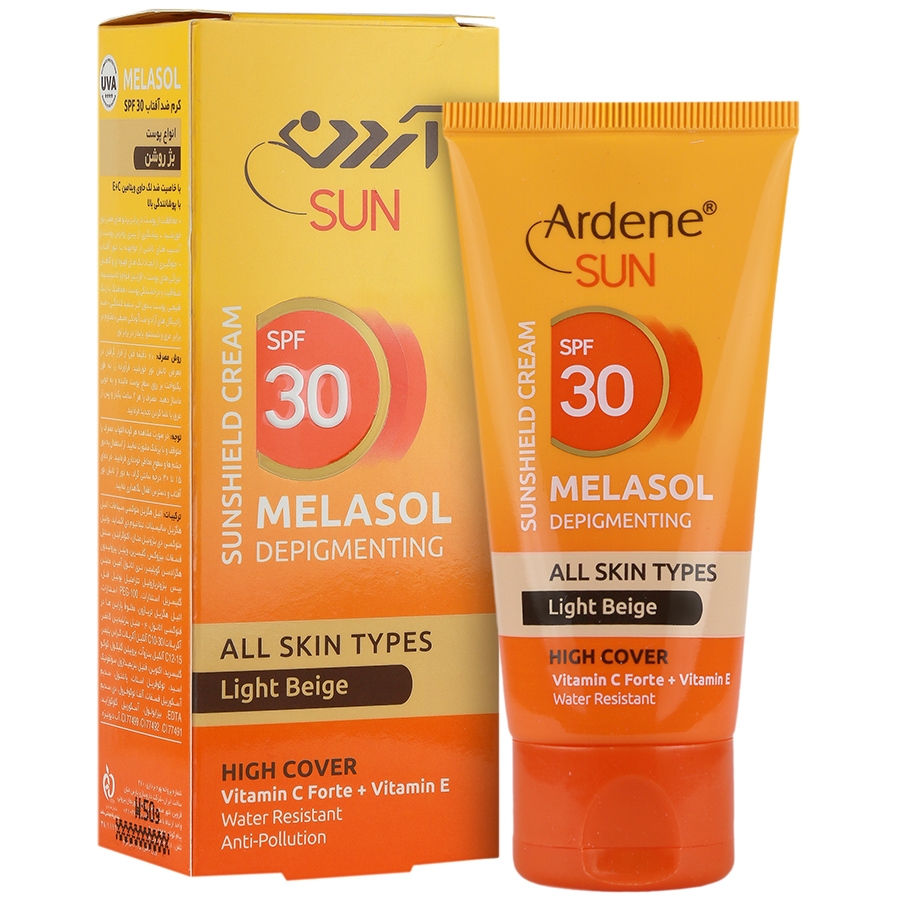 کرم ضد آفتاب ملاسول SPF30 (بژ طبیعی)