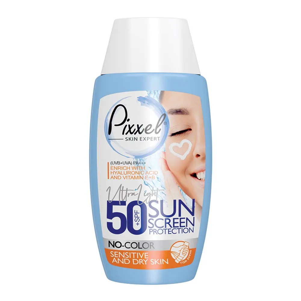 ضد آفتاب بی رنگ پوست خشک و حساس +SPF50 پیکسل نارسیس بیوتی
