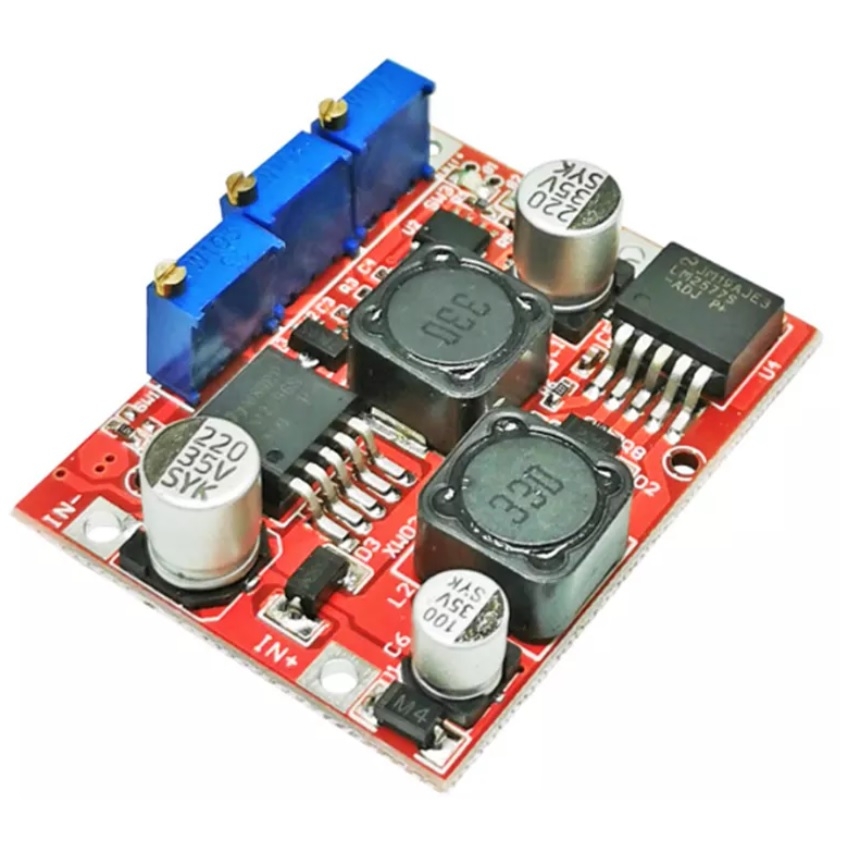 ماژول مبدل DC-DC کاهنده و افزاینده LM2596-LM2577 با امکان کنترل جریان خروجیجدید