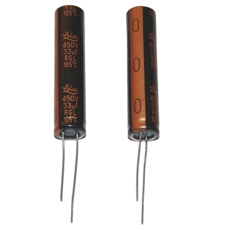 33UF/450V مرغوب برند Lelon ابعاد 45*10 میلیمترجدید