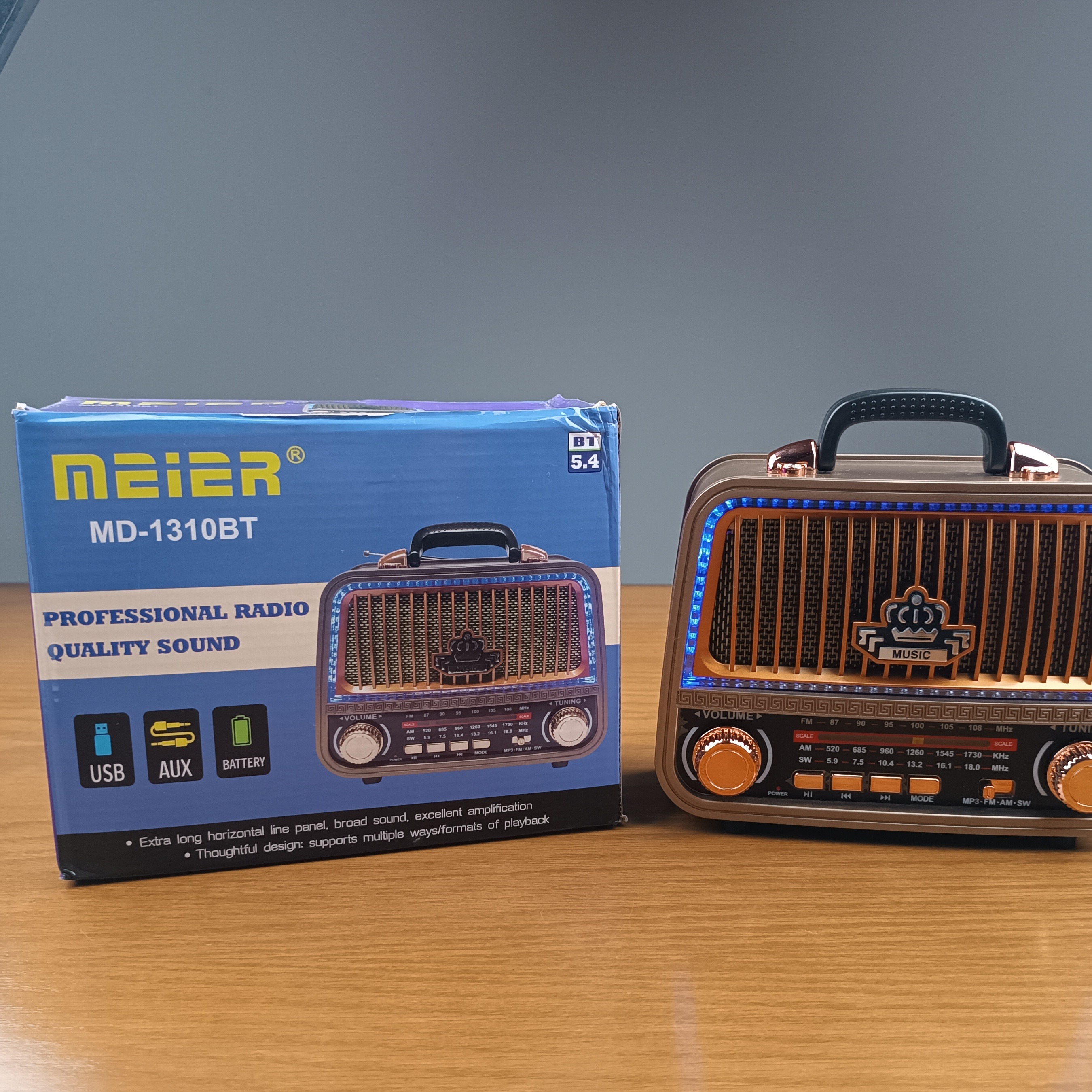رادیو بلوتوثی و اسپیکر MEIER مدل MD-1310BTجدید