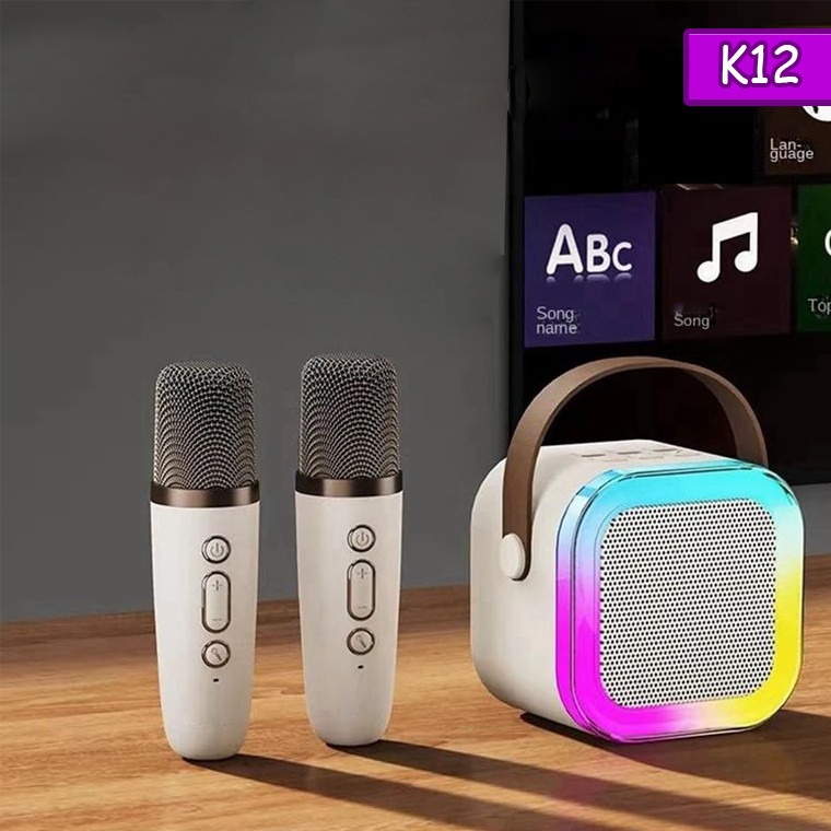 اسپیکر بلوتوثی قابل حمل مدل K12، با اتصال باسیم، دانگل USB و بلوتوث 5، باتری داخلی