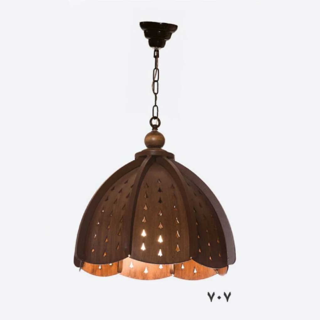 چراغ آویز چوبی مدل SPID707