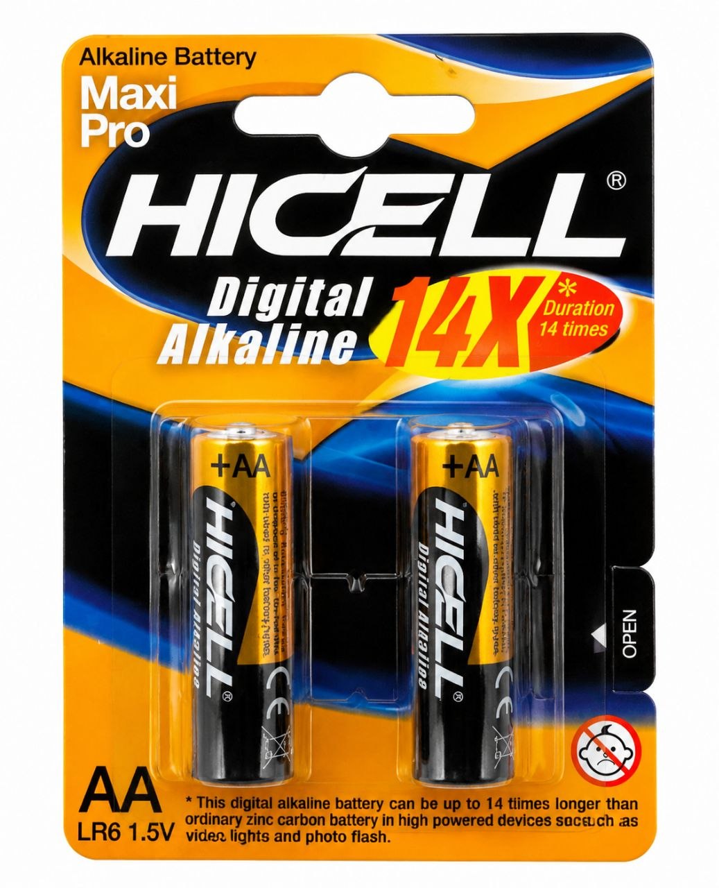 باتری قلمی آلکالاین HICELL مدل Digital Alkaline AA LR6 1.5V بسته 2 عددیجدید