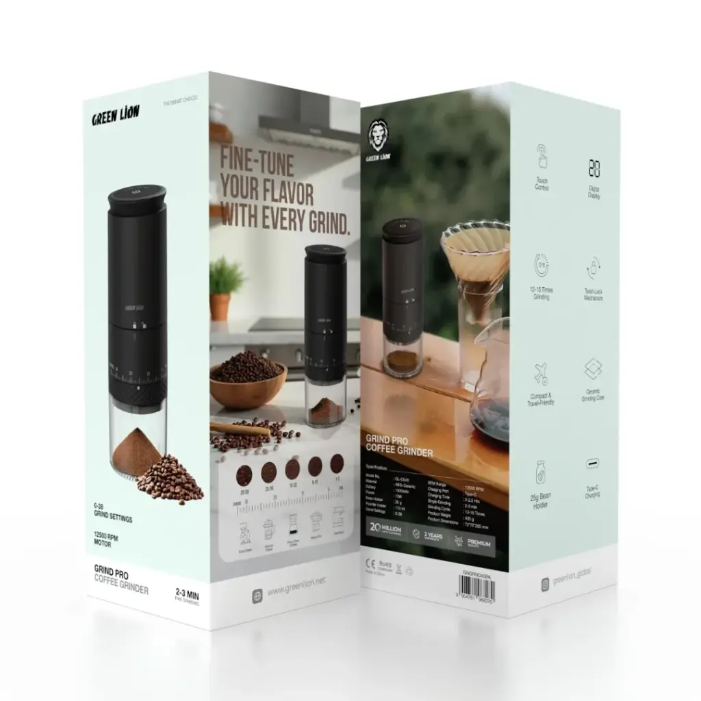 آسیاب قهوه شارژی گرین لاین مدل Grind Pro GNGRND45BKجدید