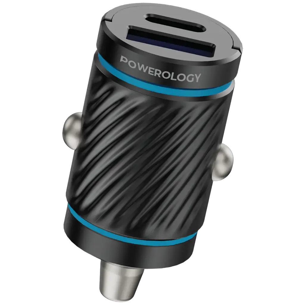 شارژر فندکی دو پورت Powerology Pico با PD 36W و QC 18W