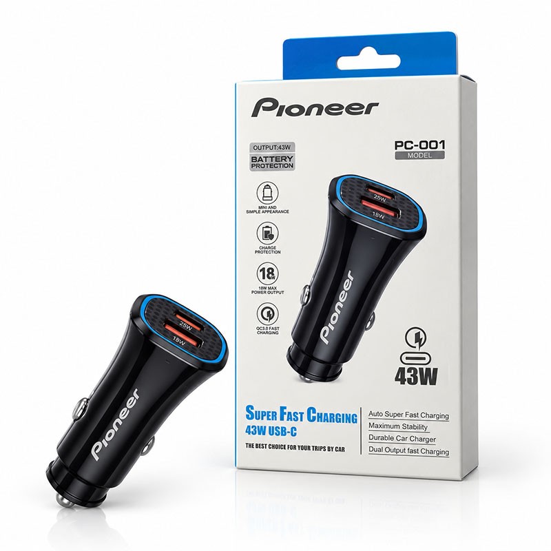 شارژر فندکی پایونیر PC 001 فست شارژ