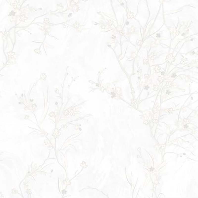 کاغذدیواری طرح شکوفه کرم شاین نقره ای کد 2054