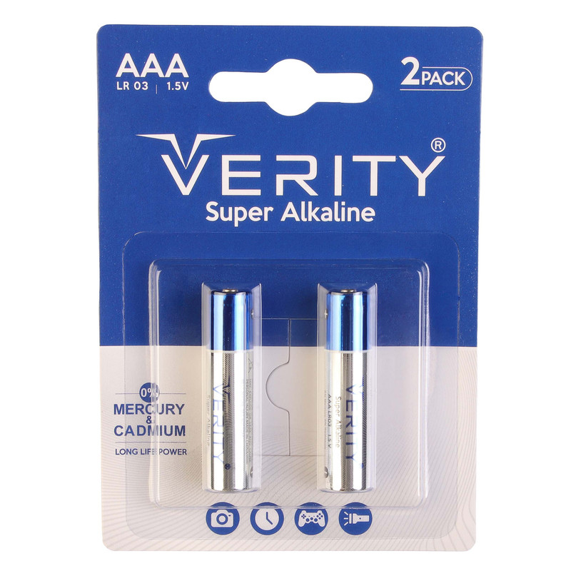 باتری نیم قلمی وریتی مدل Super Alkaline بسته دو عددی های کالا
