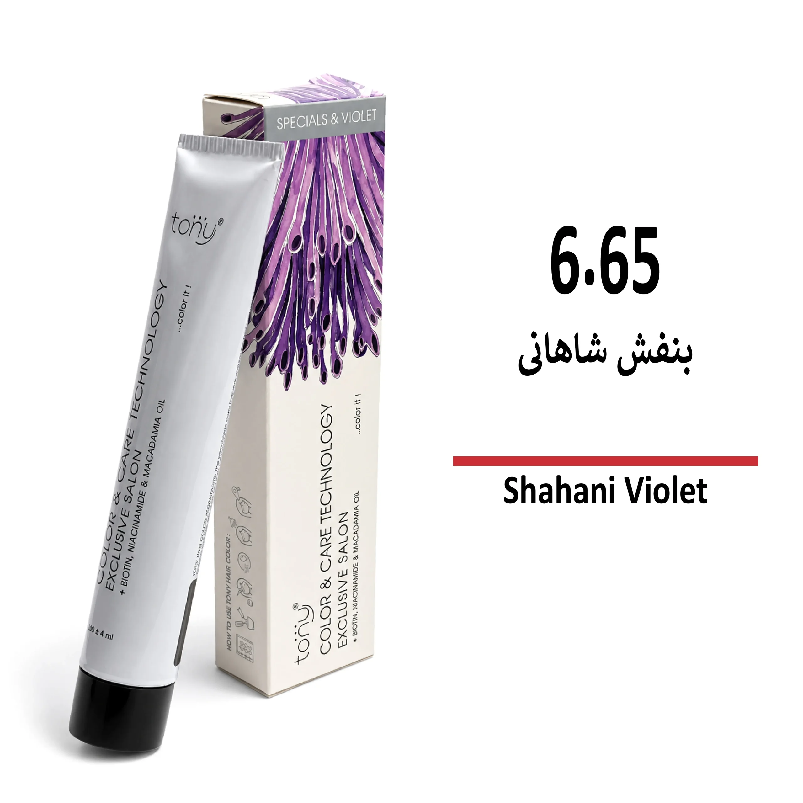 رنگ مو تونی بنفش شاهانی 6/65
