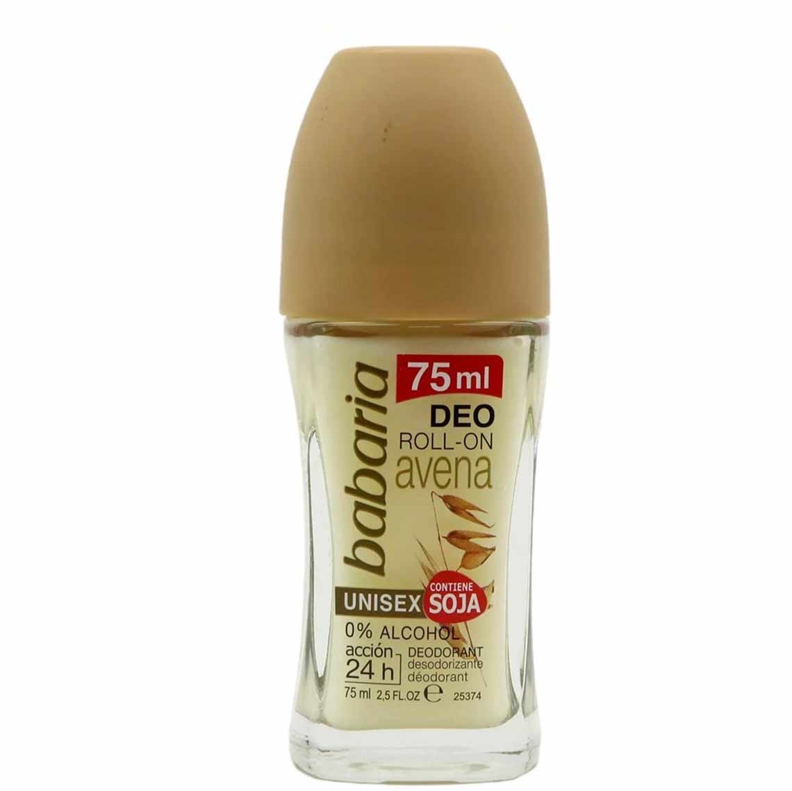 مام رول ضد تعریق باباریا Babaria مدل جو دوسر (جوانه گندم) avena حجم 75 میل