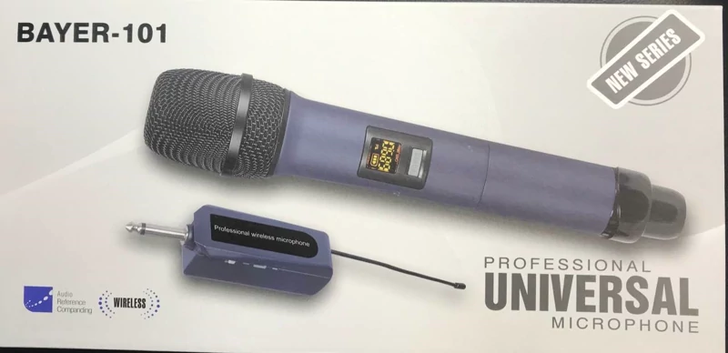 میکروفون بی سیم تک کانال دستی UHF بیر BEYER مدل BAYER-101