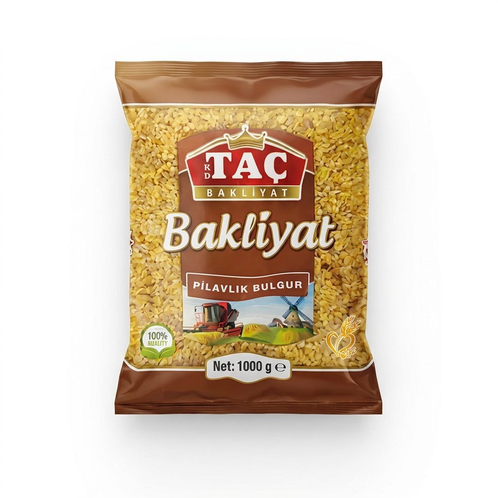 بلغور گندم پلویی تاچ Taç دانه درشت اصل ترکیه | 1000 گرمی