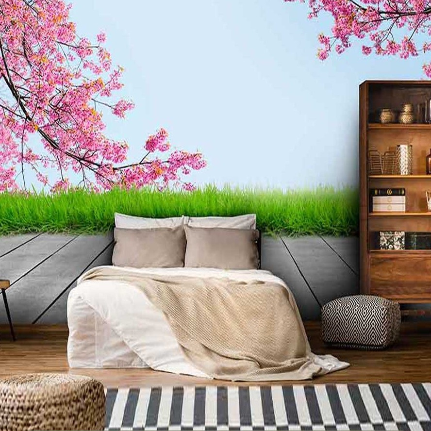 پوستر دیواری چمن های بلند و سبز کد n-5853 | خرید قسطی
