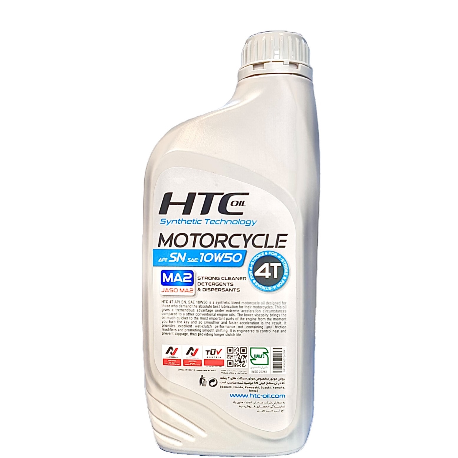 روغن موتورسیکلت htc اچ تی سی مدل 4T SN 10W50 MA2 حجم 1 لیترجدید