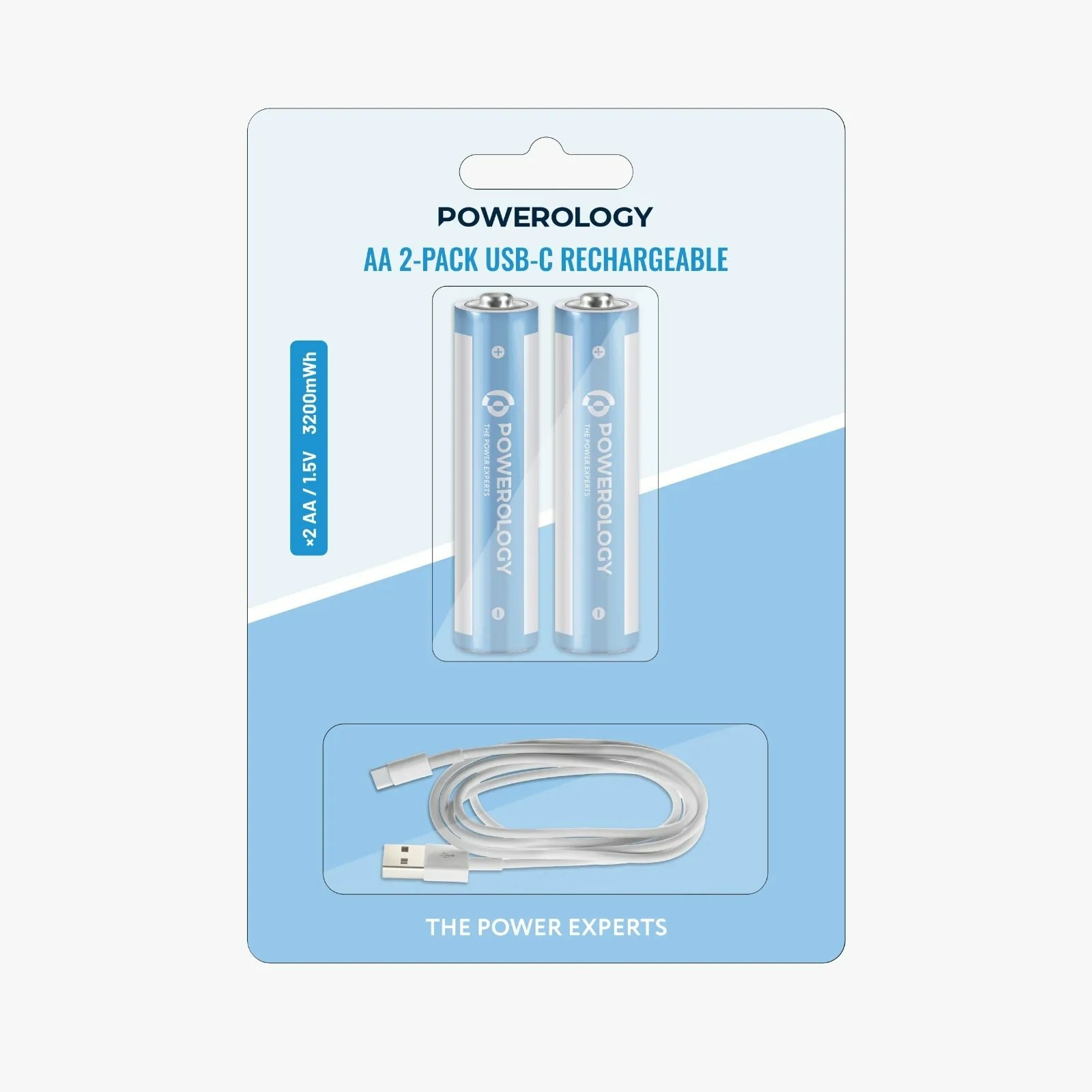 باتری قلمی شارژی پاورولوژی (Powerology AA Rechargeable Batteries) مدل PWAA322جدید