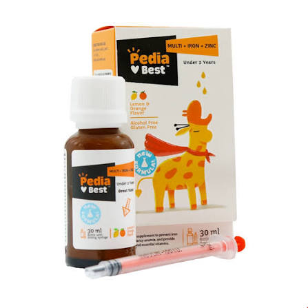 قطره مولتی آهن و زینک پدیابست 30میلی لیتر