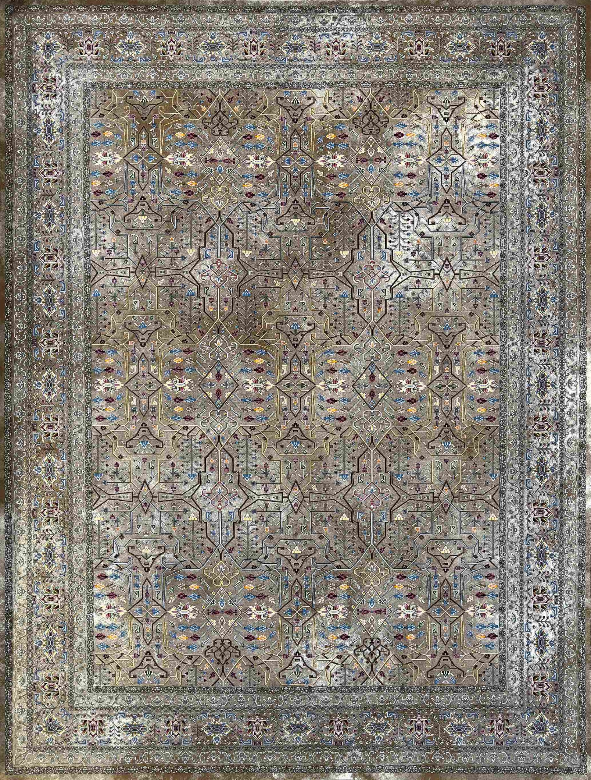 فرش ماندانا کد 6357 ، 1200 شانه ، 2 رنگ