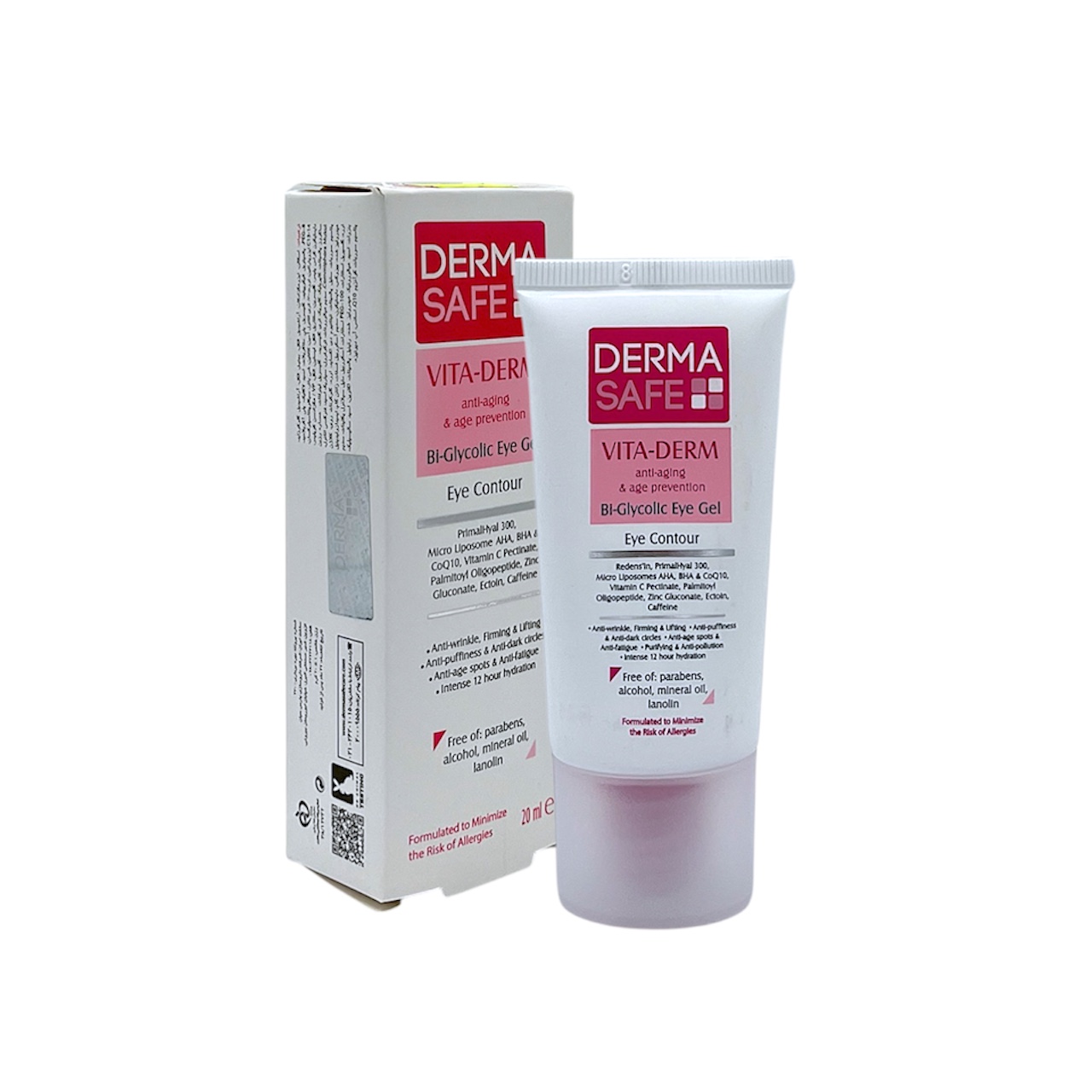 ژل دور چشم درماسیف ضدچروک و مرطوب کننده 20ml