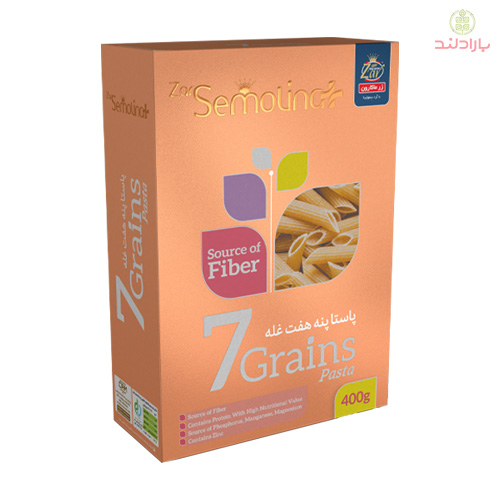 پاستا هفت غله سمولینا پلاس زرماکارون (400 گرم)