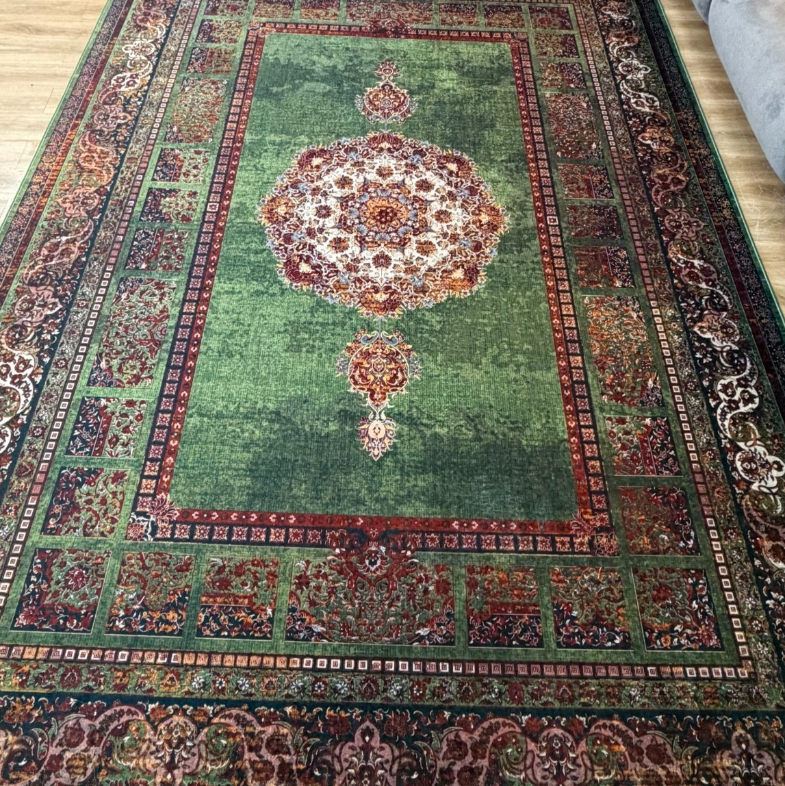 فرشینه مخمل ترک ضد لغزش بدون پرز L553 (قابل سفارش در ابعاد دلخواه)جدید