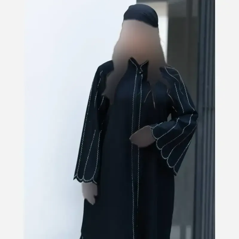 مانتو عبایی کرپ کاملیا مدل هیفا قد 125 سایز 40 تا 54جدید