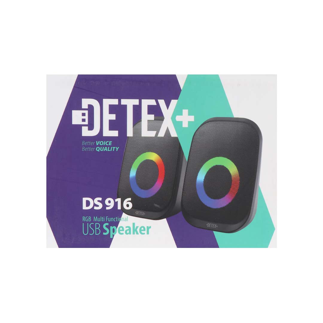 اسپیکر دوتکه رومیزی +DETEX مدل DS916 - مشکیجدید