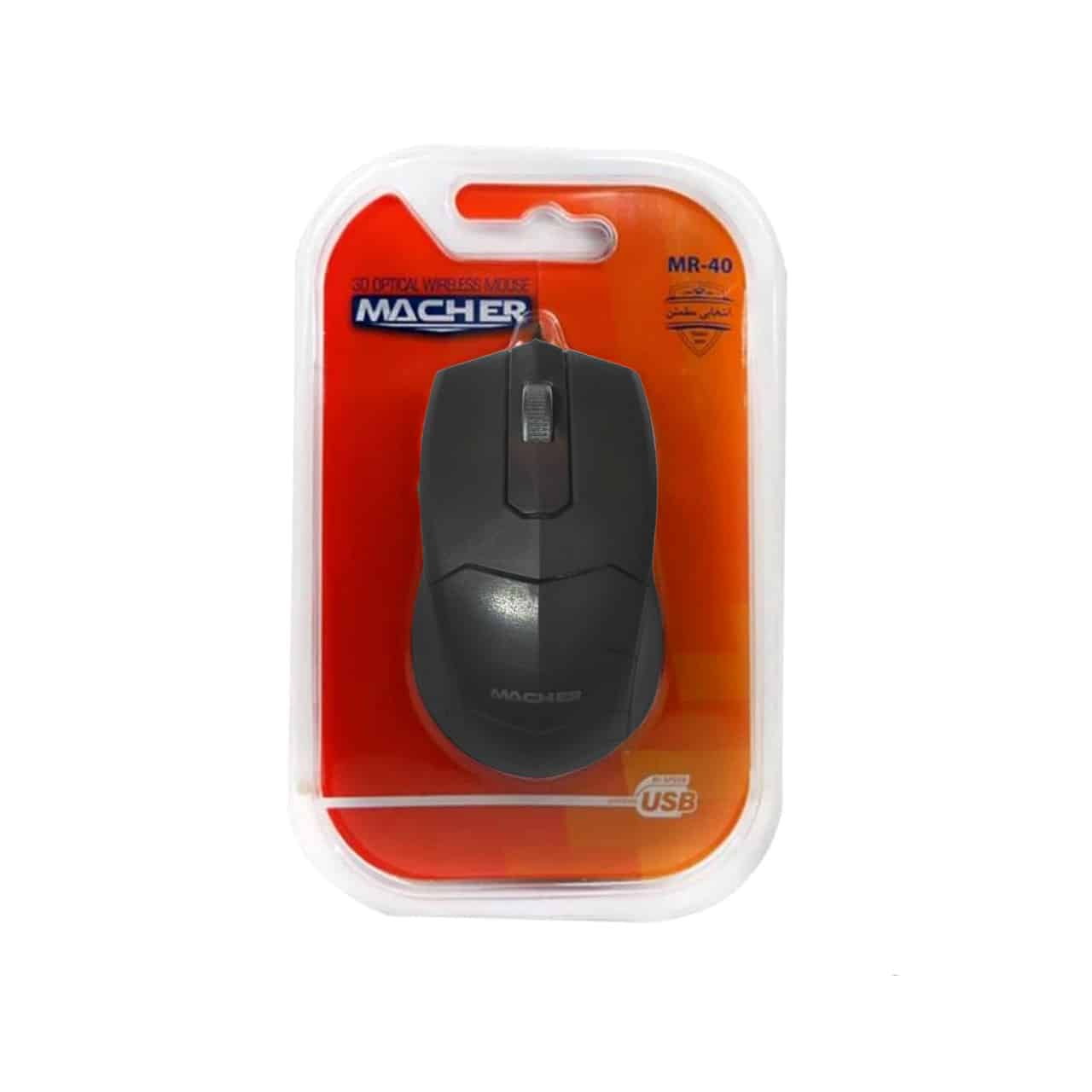 ماوس باسیم Macher مدل MR-40 - مشکی - RYLجدید