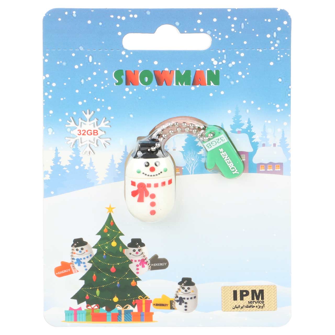 X-ENERGY SNOWMAN USB2.0 Flash Memory - 32GB عروسکی (گارانتی مادام العمر IPM)جدید